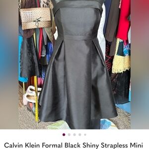 Calvin Klein Black Strapless Mini Dress